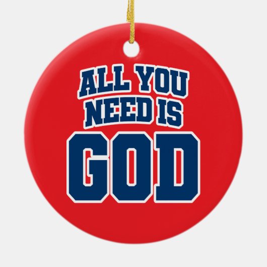 All you need is God Keramisch Ornament (Achterkant)