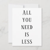 All you need is less (Voorkant)