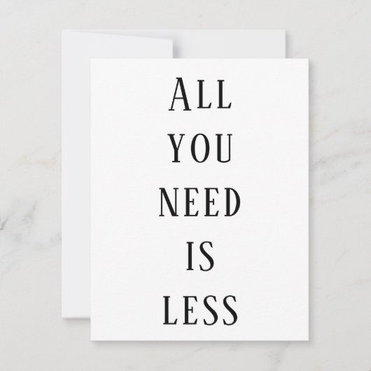 All you need is less (Voorkant)