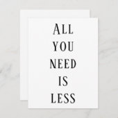 All you need is less (Voorkant / Achterkant)