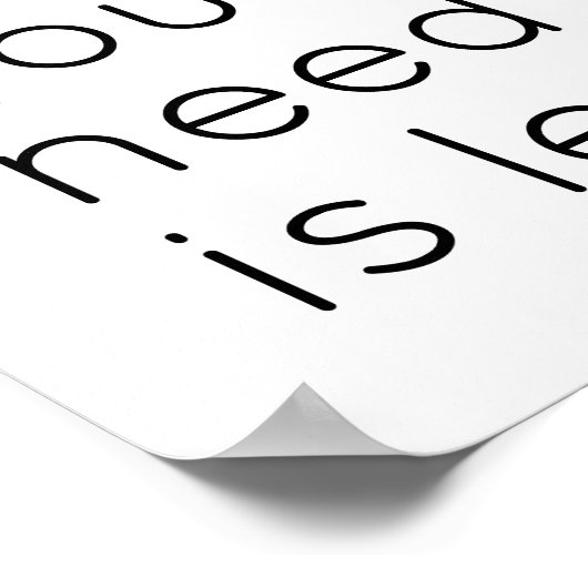 All you need is less poster (Hoek)