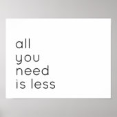 All you need is less poster (Voorkant)