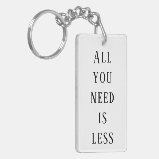 All you need is less sleutelhanger (Voorkant Links)
