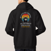 All You Need Is Love & A Cat T-Shirt, Funny Cat Hoodie (Achterkant)