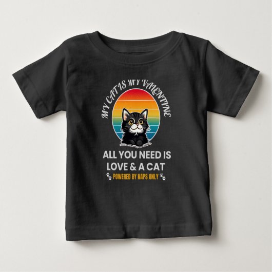 All You Need Is Love & A Cat T-Shirt, Funny Cat Lo (Voorkant)
