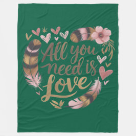 All You Need Is Love – A Gentle Boho Whisper Fleece Deken