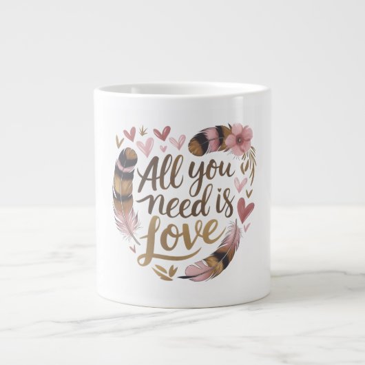 All You Need Is Love – A Gentle Boho Whisper Grote Koffiekop (Voorkant)