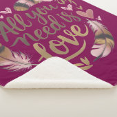 All You Need Is Love – A Gentle Boho Whisper Sherpa Deken (3/4)