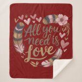 All You Need Is Love – A Gentle Boho Whisper Sherpa Deken (Voorkant)