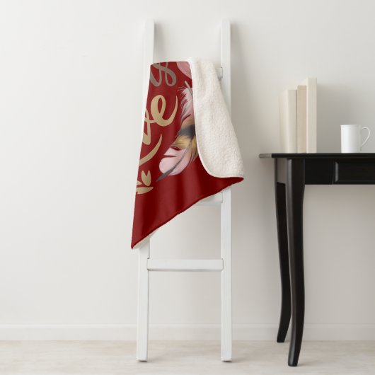 All You Need Is Love – A Gentle Boho Whisper Sherpa Deken (In situ)