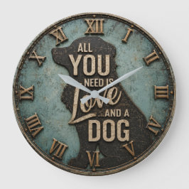 All You Need Is Love and a Dog Rustic Grote Klok