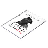 All You Need Is Love and My Dog – Custom Pet Name  Notitieboek (Linkerzijde)