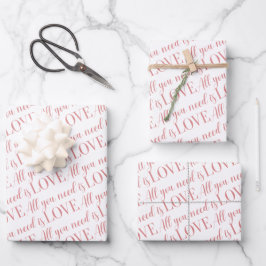 'All You Need Is Love'-Cadeaupapier Vellen