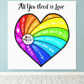 All You Need is Love Canvas Afdruk (Insitu (Houten vloer))