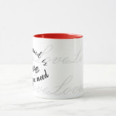 'All You Need Is Love' Charming Heartfelt Gift  Mok (Midden)