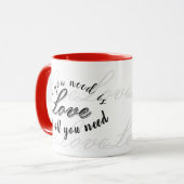 'All You Need Is Love' Charming Heartfelt Gift  Mok (Voorkant links)