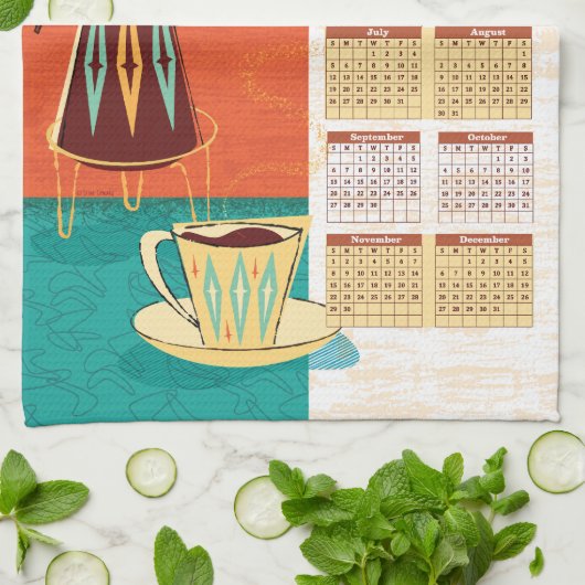 All You Need Is Love + Coffee Calendar Towel 2026 Theedoek (Gevouwen)