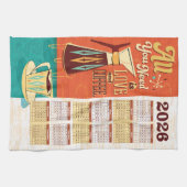 All You Need Is Love + Coffee Calendar Towel 2026 Theedoek (Horizontaal)