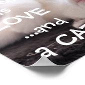 All You Need Is Love...en een kat / keuken Poster (Hoek)