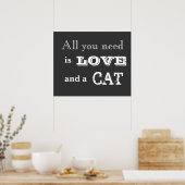 All You Need Is Love...en een poster voor kattenka (Keuken)