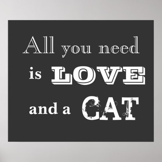 All You Need Is Love...en een poster voor kattenka (Voorkant)