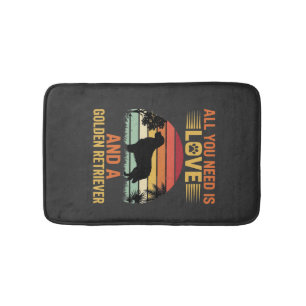 All You Need Is Love Golden Retriever Badmat