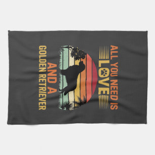 All You Need Is Love Golden Retriever Theedoek