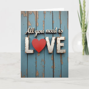 All You Need Is Love Houten Kaart