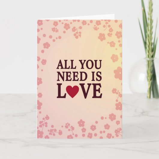 All You Need Is Love Kaart (Voorkant)