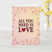 All You Need Is Love Kaart (Gele Bloem)
