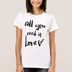 All You Need Is Love   kalligrafie Crop Tanktop
