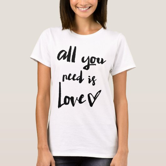 All You Need Is Love | kalligrafie Crop Tanktop (Voorkant)