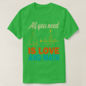 All You Need Is Love Math Teacher Mathematical Lov T-shirt (Design voorkant)