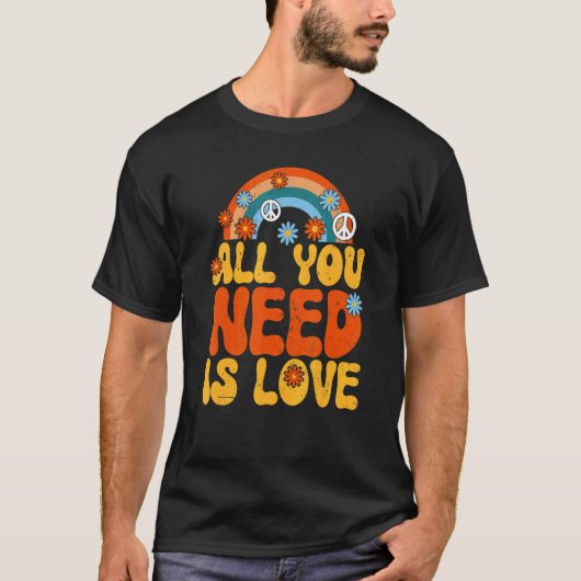 All You Need Is Love Peace Sign T-shirt (Voorkant)