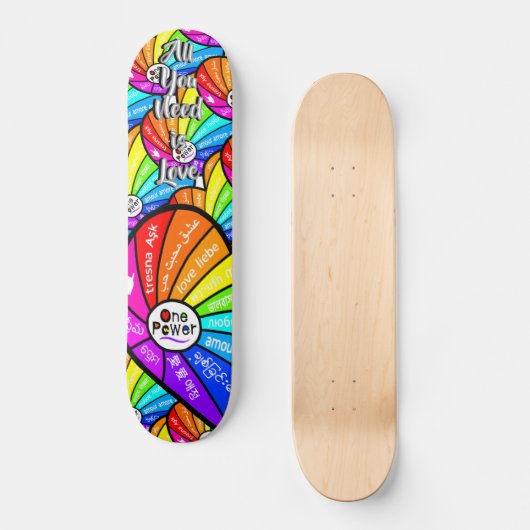 All You Need is Love Persoonlijk Skateboard (Voorkant)