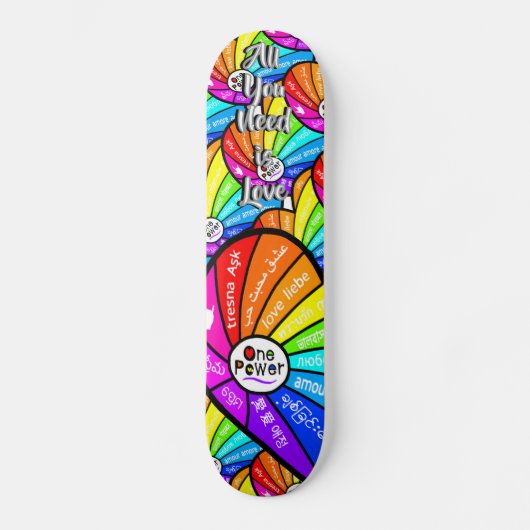 All You Need is Love Persoonlijk Skateboard (Voorkant)