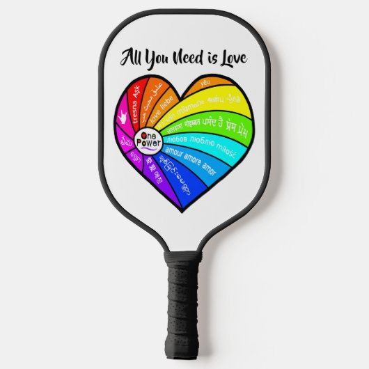 All You Need is Love Pickleball Paddle (Achterkant)