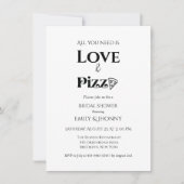 All you need is love & Pizza Bridal Shower Aankondiging (Voorkant)