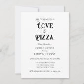 All you need is love & Pizza Bridal Shower Aankondiging (Voorkant)