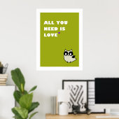 all you need is love - poster (green) (Thuiskantoor)