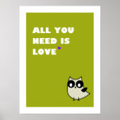 all you need is love - poster (groen) (Voorkant)