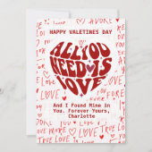 all You Need Is Love Red Heart Valentines Day Feestdagenkaart (Voorkant)
