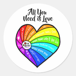 All You Need is Love Ronde Sticker