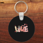 All You Need Is Love Saint Bernard And Coffee Vale Sleutelhanger (Voorkant)