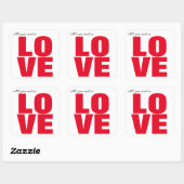 All You Need Is Love Square Stickers (Vel)