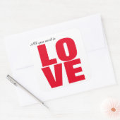 All You Need Is Love Square Stickers (Envelop)