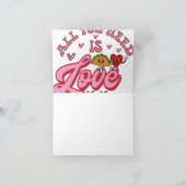 All you need is Love T-Shirt  Kaart (Binnen)