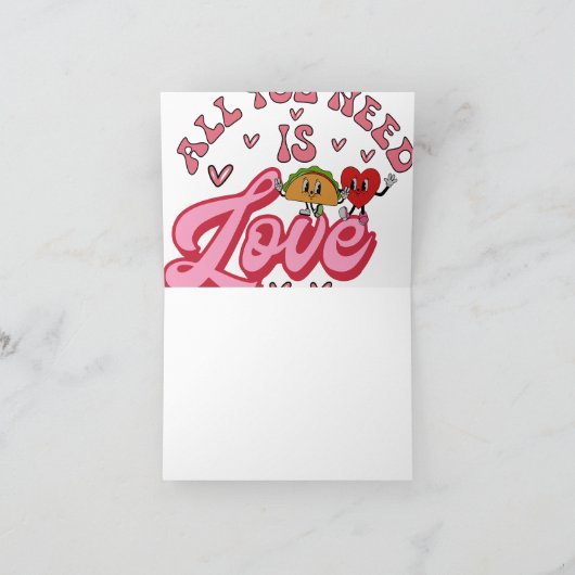 All you need is Love T-Shirt  Kaart (Binnen)