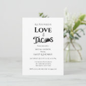 All you need is love & tacos Bridal Shower Aankondiging (Staand voorkant)