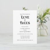 All you need is love & tacos Bridal Shower Aankondiging (Staand voorkant)